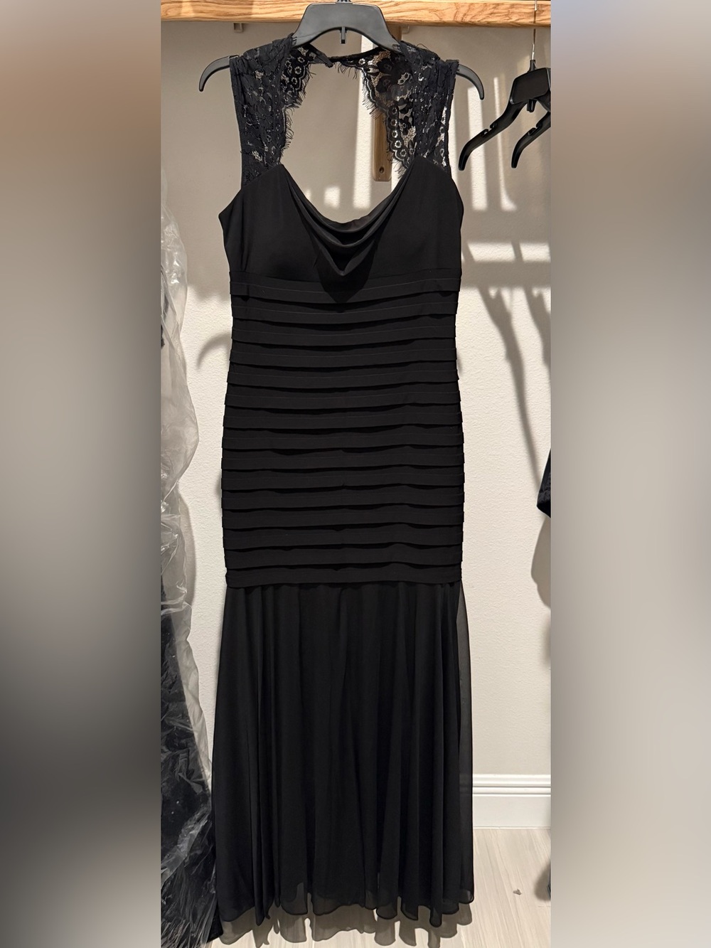 Xscape Black evening gown